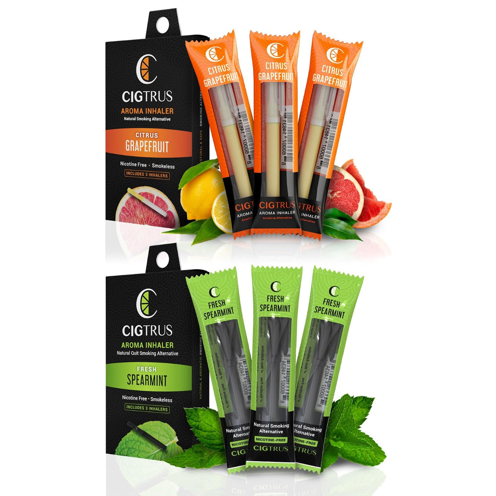 Cigtrus quit inhaler with spearmint-grapefruit flavor helps curb cravings on the go.