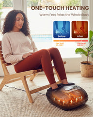CILI heated foot massager improves circulation with two heat settings for winter and daily use.