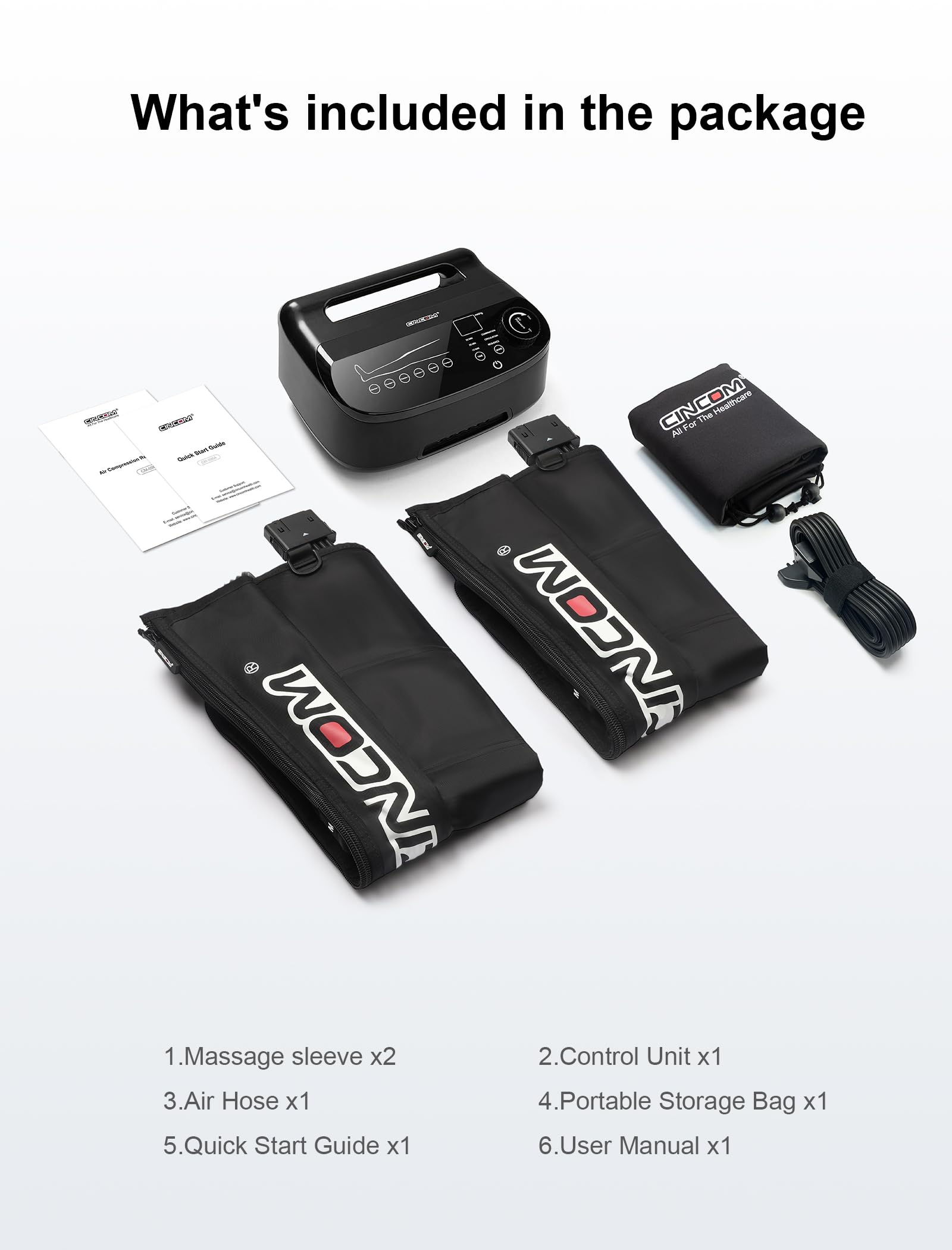 CINCOM ergonomic zippered sleeve ensures easy wear for home use.