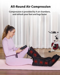 CINCOM leg massager calfs and feet coverage delivers 360° compression for enhanced circulation.