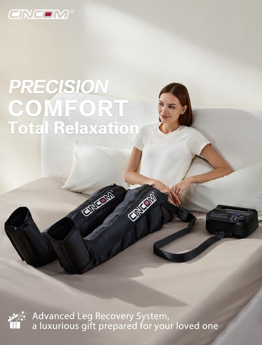 CINCOM six-zone chambers close-up highlighting customizable compression for legs.
