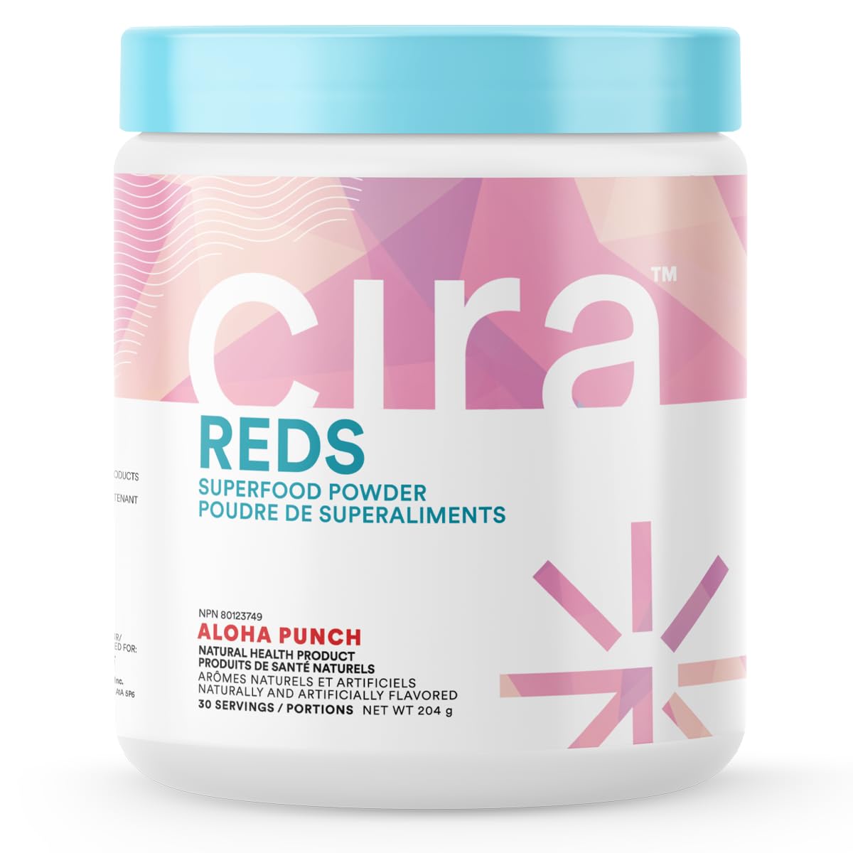 Cira Glow-Getter Reds powder tub ready for daily energy and antioxidant support.