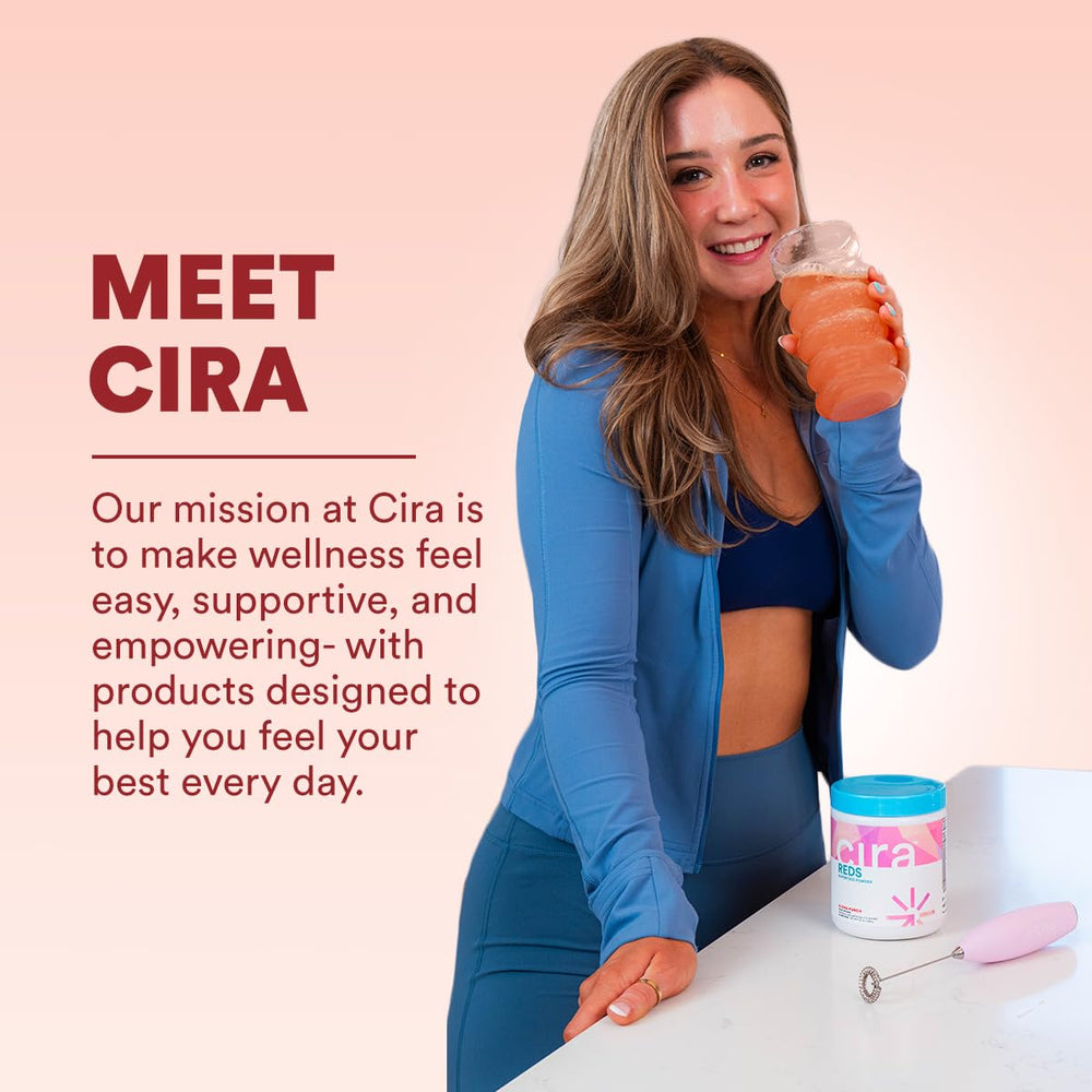 Cira Glow-Getter Reds shake-mix showing convenient daily nutrition.