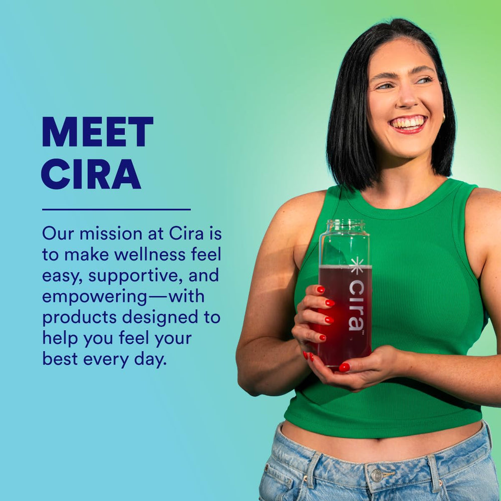 Cira Hydration ingredients close-up highlighting electrolytes and probiotics for daily balance.