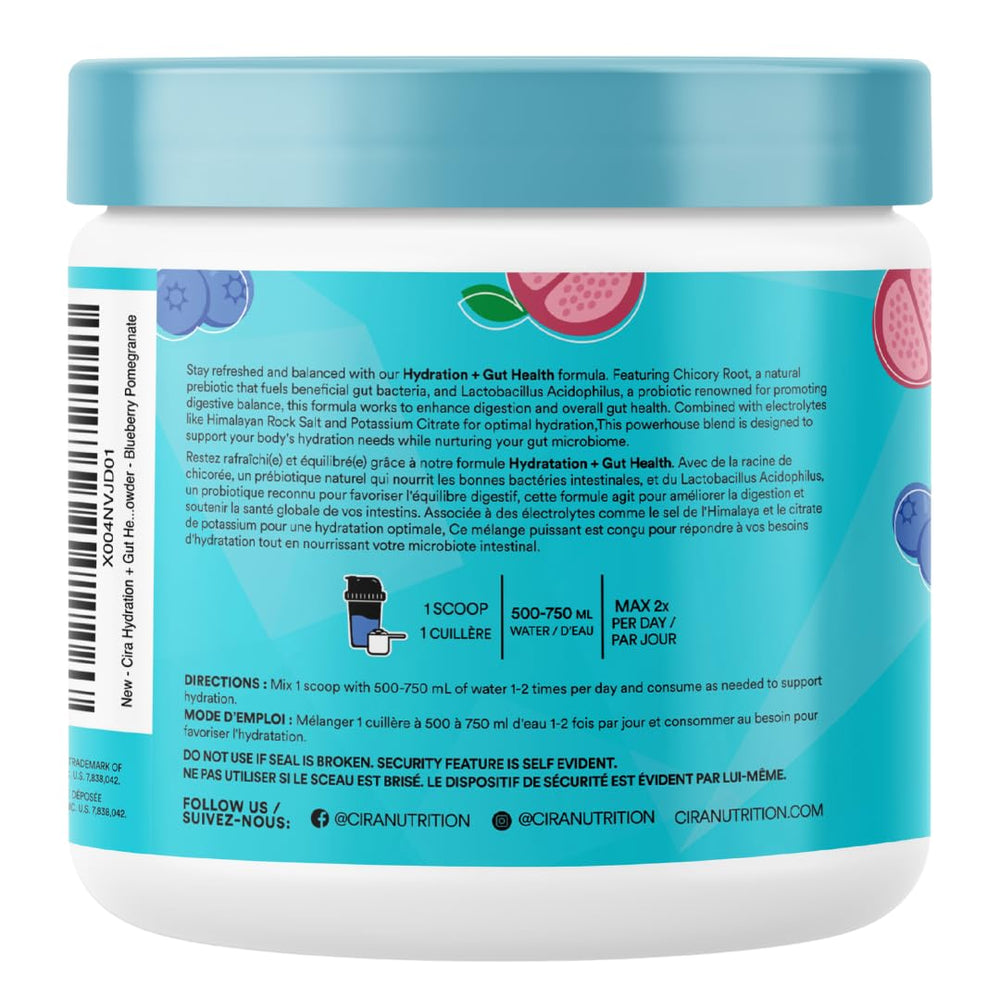 Cira Hydration pour into a glass reveals sugar-free, naturally flavored hydration.