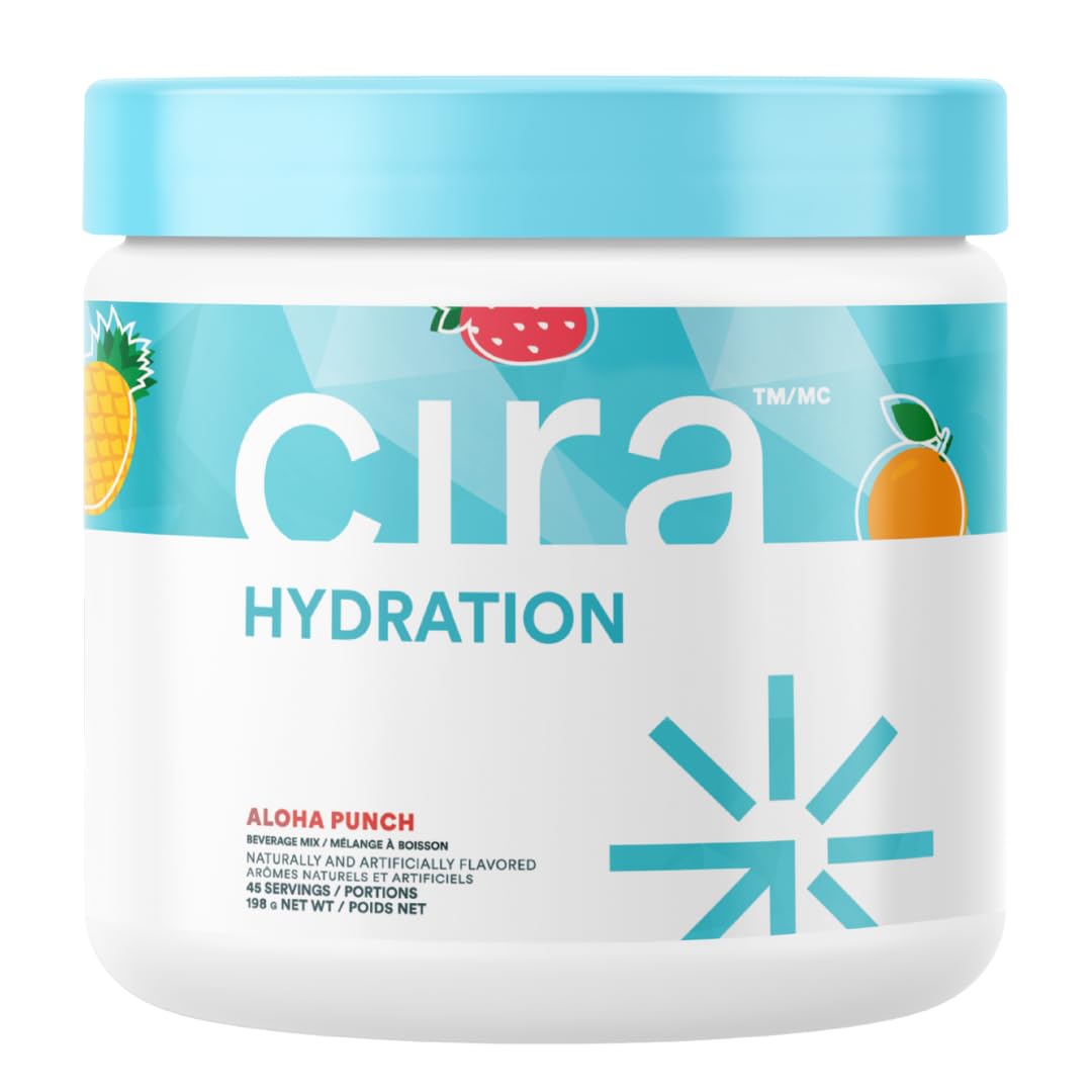 Cira Hydration Powder Fruit Punch tub ready for daily hydration.