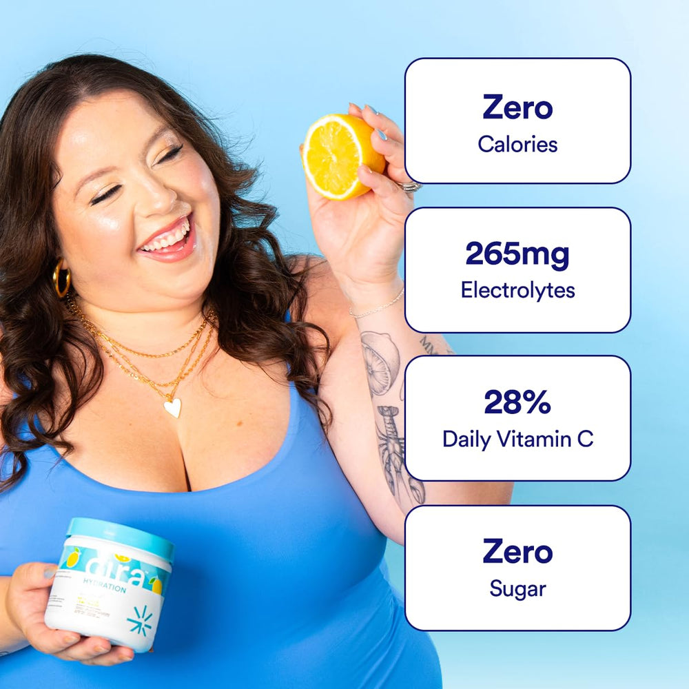 Cira Hydration powder stirred in a glass showcases easy, on the go hydration.