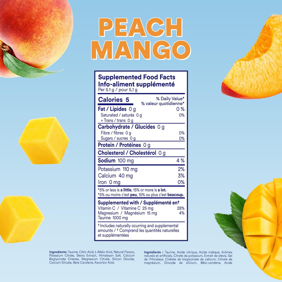 Pouring Cira Hydration Peach Mango into a glass for a quick drink.