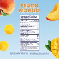 Pouring Cira Hydration Peach Mango into a glass for a quick drink.