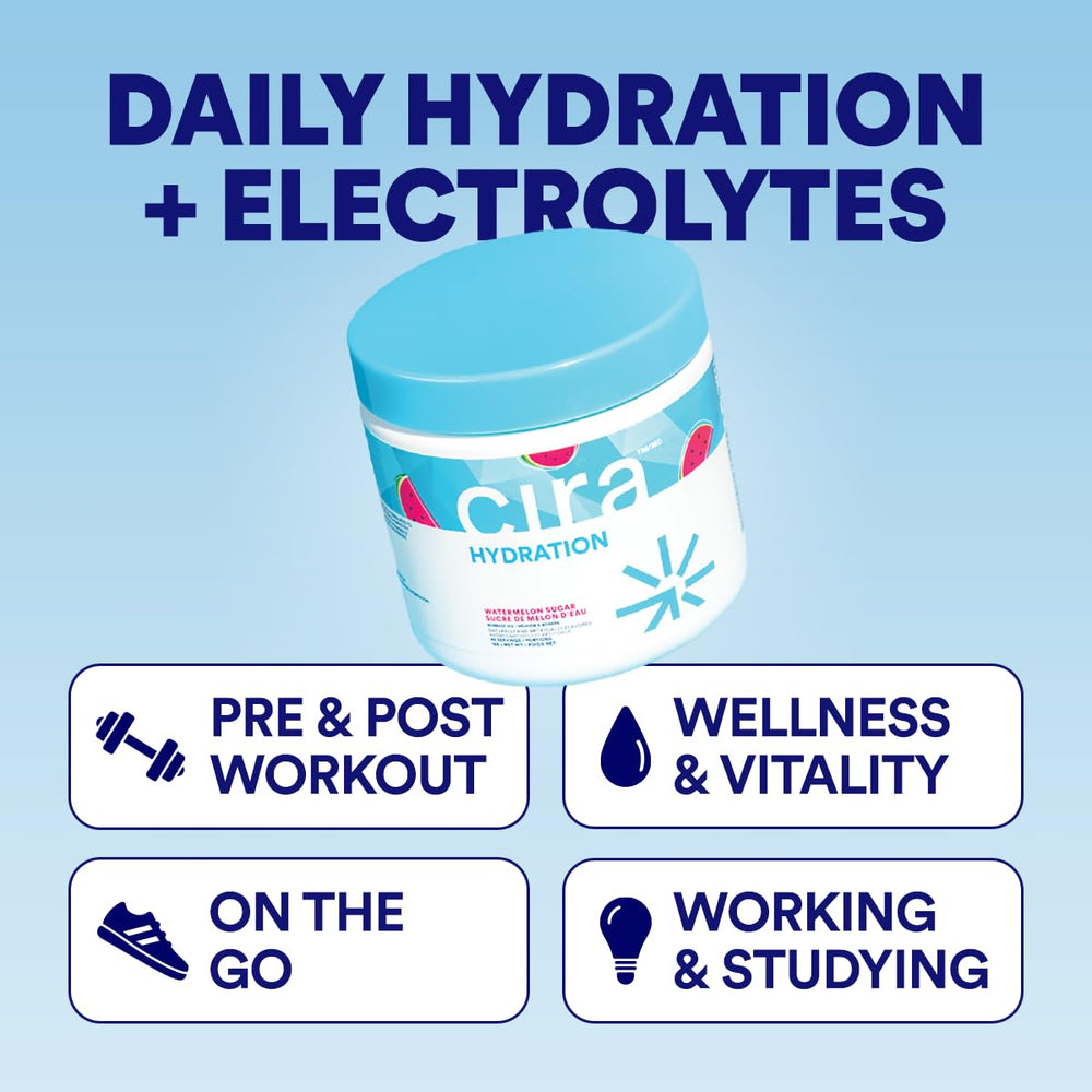 Cira Hydration Powder scoop measuring a precise dose for hydration on the go