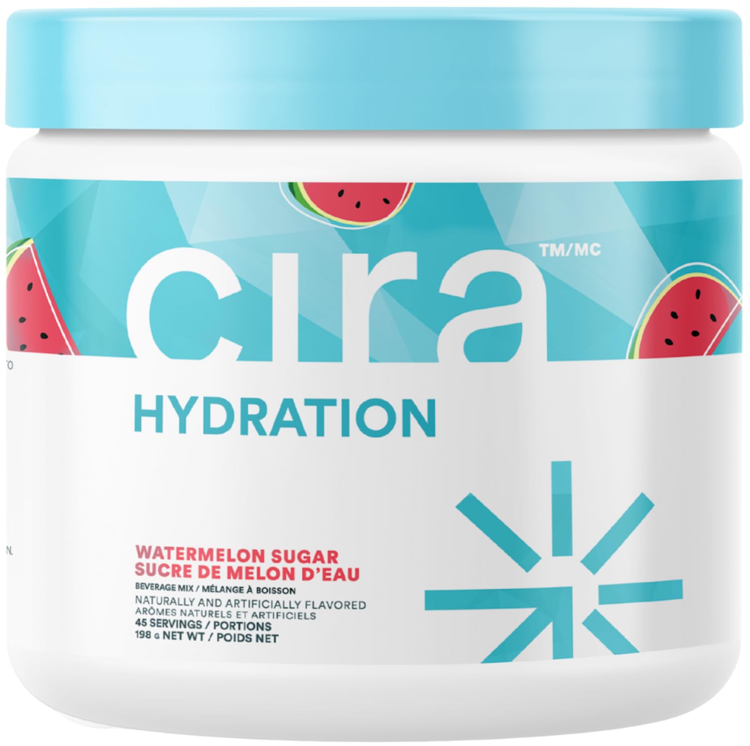 Cira Hydration Powder Watermelon Sugar in a tub, ready for a clean electrolyte boost