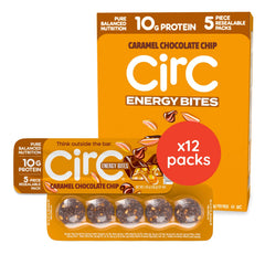 CirC Energy Bites 12-pack in resealable tray for on-the-go protein.