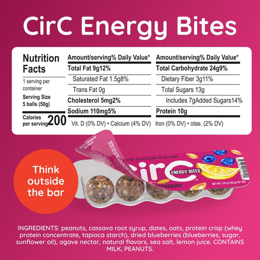 Resealable CirC tray with 5-bite portions for flexible snacking.