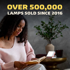 Circadian Optics Lampu 10,000 lux brightness supports strong daytime illumination.