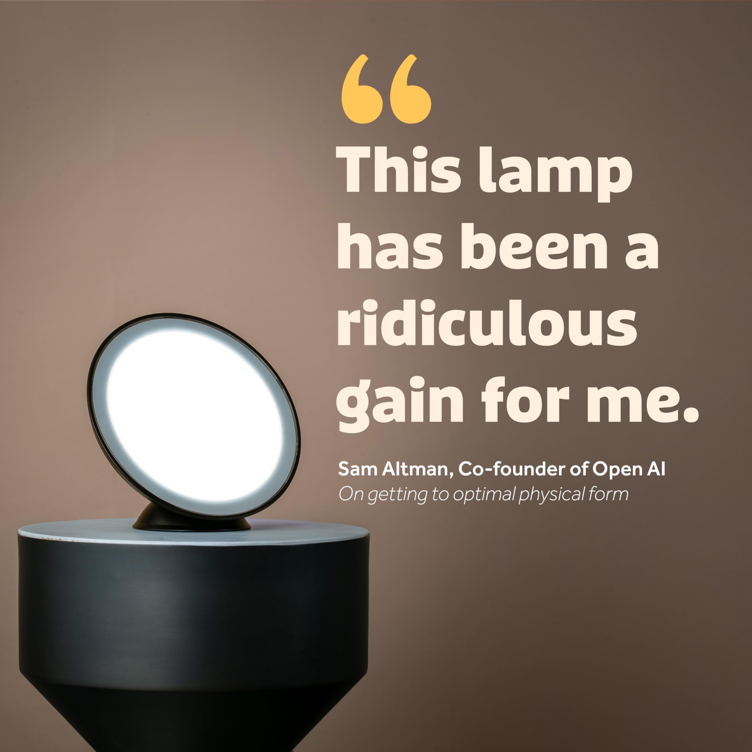 Circadian Optics Lampu UV-free design ensures safe daily use.