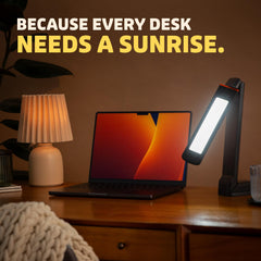 Weighted base keeps Lumos 2.0 stable on a busy desk