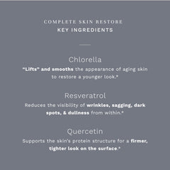 City Beauty Complete Skin Restore close-up bottle highlighting premium formula for firming