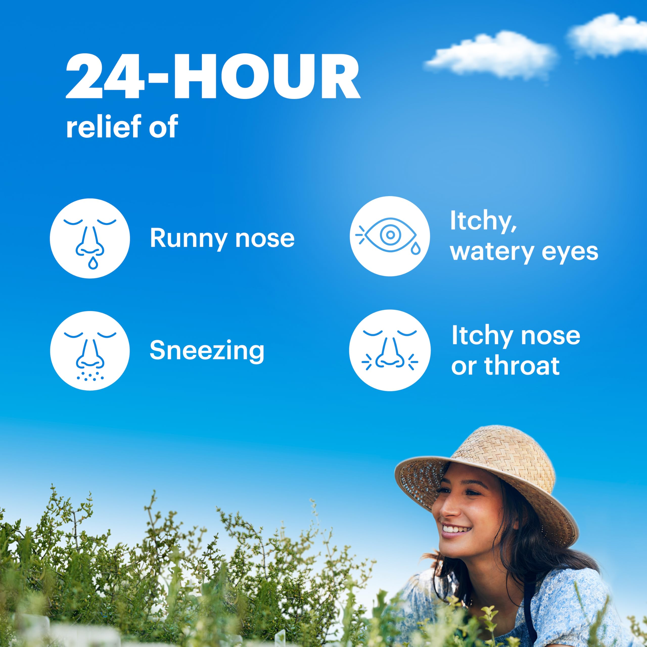 Claritin bottle with label close-up signals trusted doctor-recommended relief.