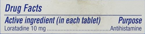 Claritin non-drowsy label emphasizes wakeful relief.