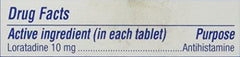 Claritin non-drowsy label emphasizes wakeful relief.