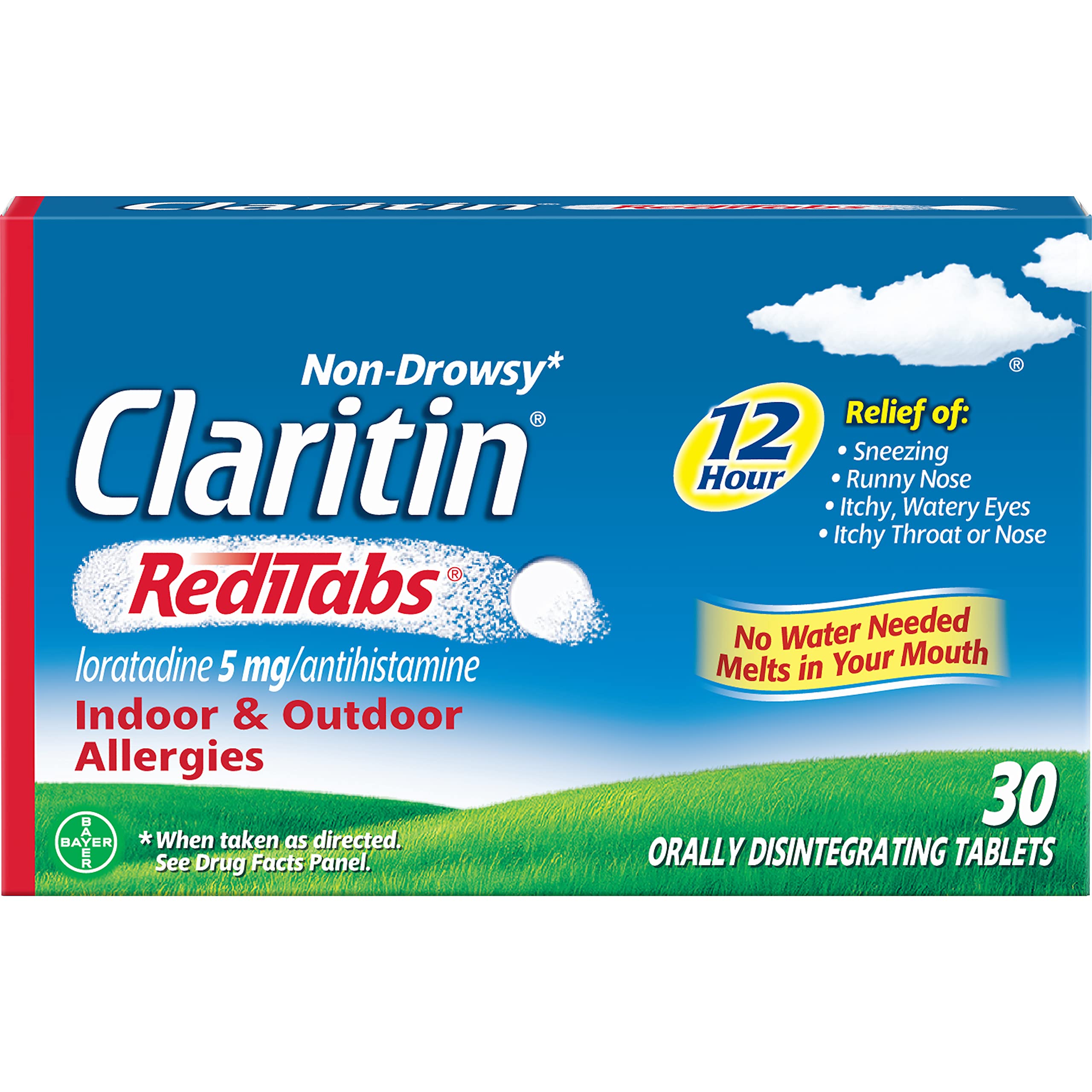 Claritin RediTabs 5 mg loratadine per tablet for daily allergy control
