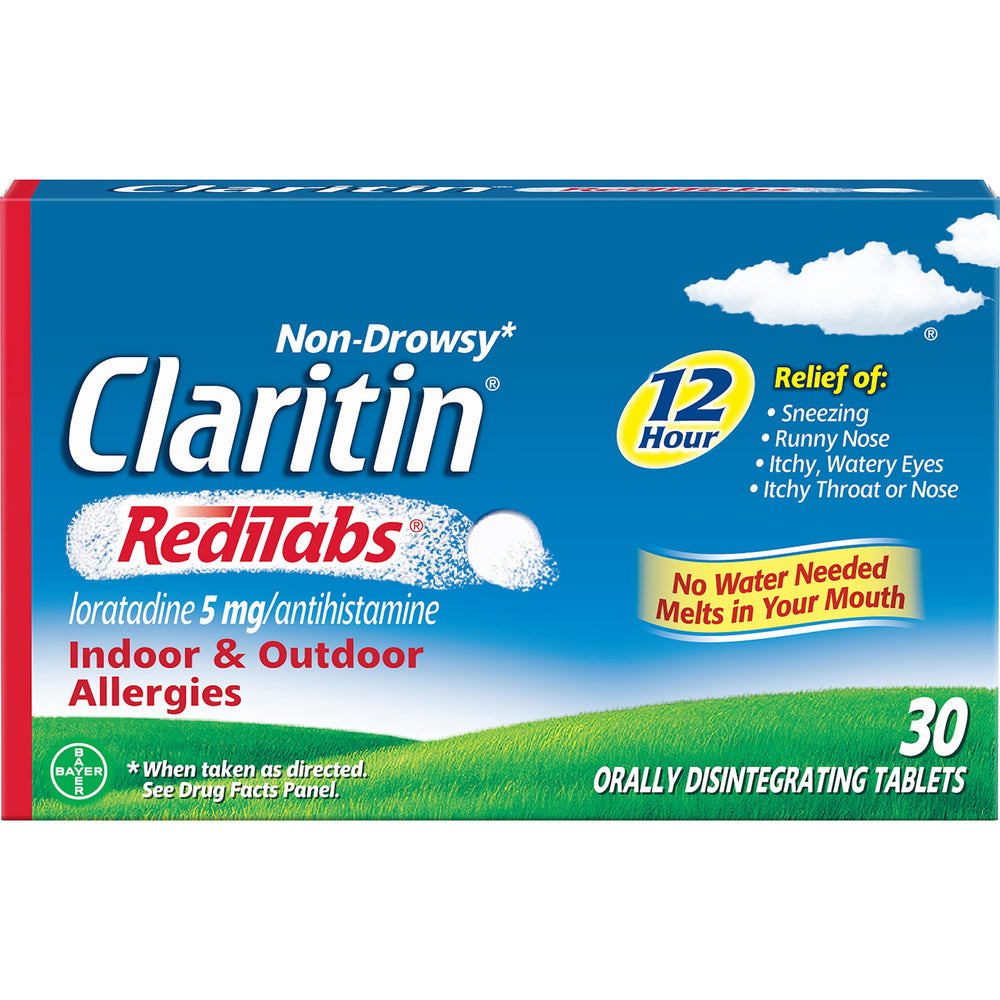 Claritin RediTabs 5 mg loratadine per tablet for daily allergy control