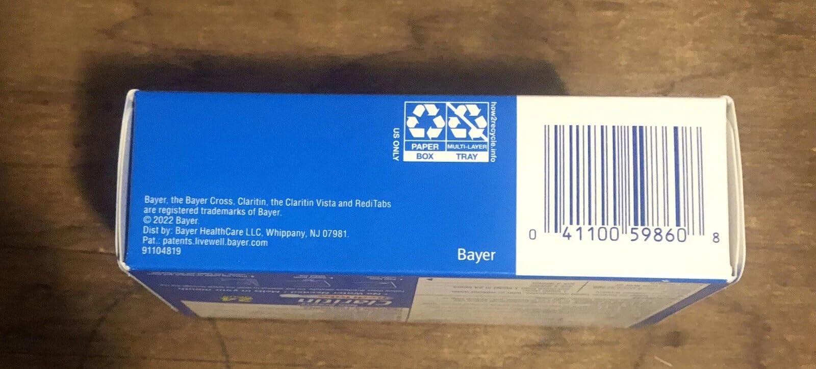 Claritin RediTabs packaging on shelf for daily use