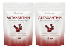 ClarityMD Astaxanthin softgels in a bottle for daily antioxidant support