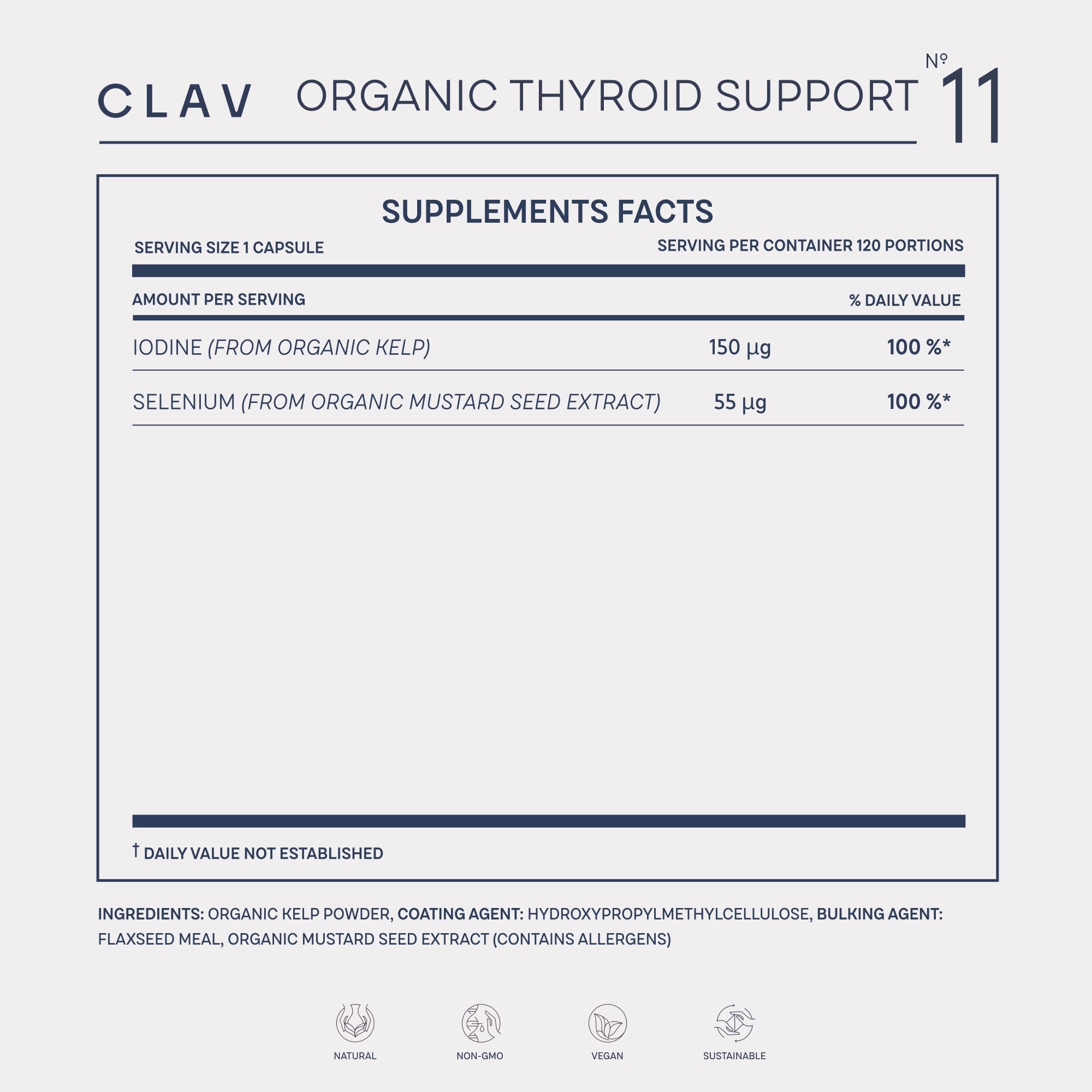 Amber glass CLAV bottle preserves freshness of thyroid capsules