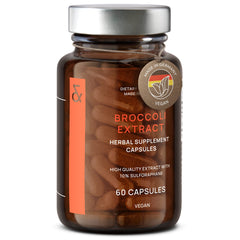 CLAV broccoli sprout extract capsules front view for daily antioxidant support