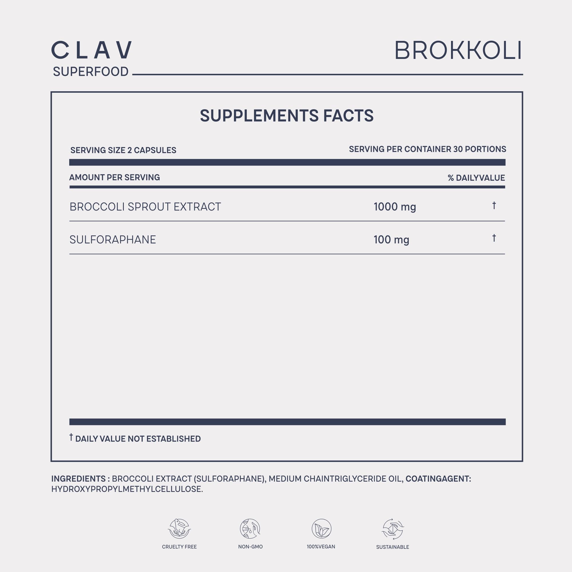 CLAV broccoli sprout extract verdant bottle for everyday wellness routine