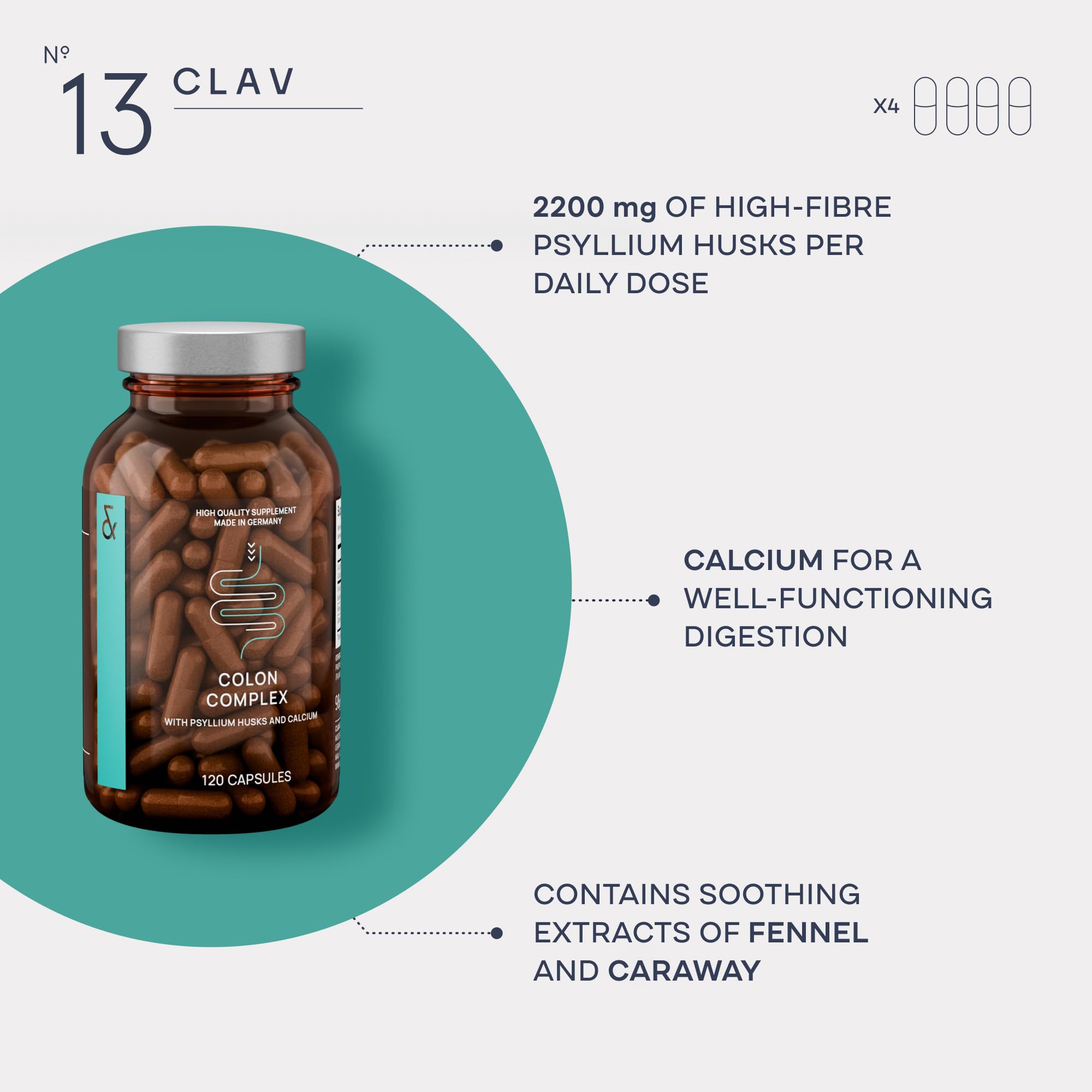 CLAV caraway extract close-up shows traditional digestive support.