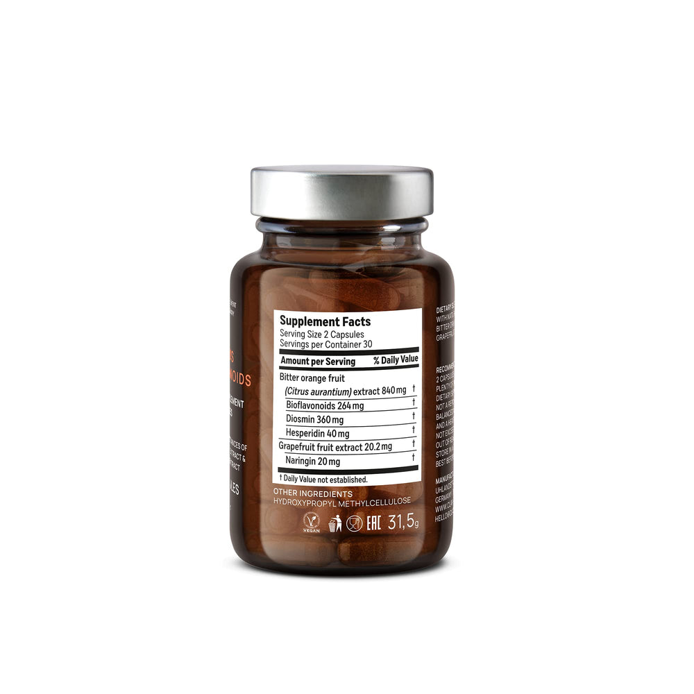 CLAV Citrus Bioflavonoids made in Germany stamp on bottle