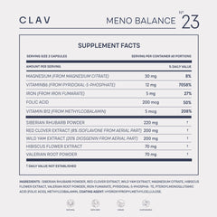 CLAV Meno Balance vegan and gluten-free formula suitable for sensitive diets
