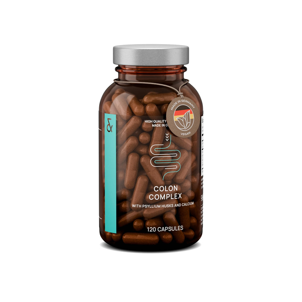 CLAV psyllium husk capsules bottle for daily fiber support and digestion.