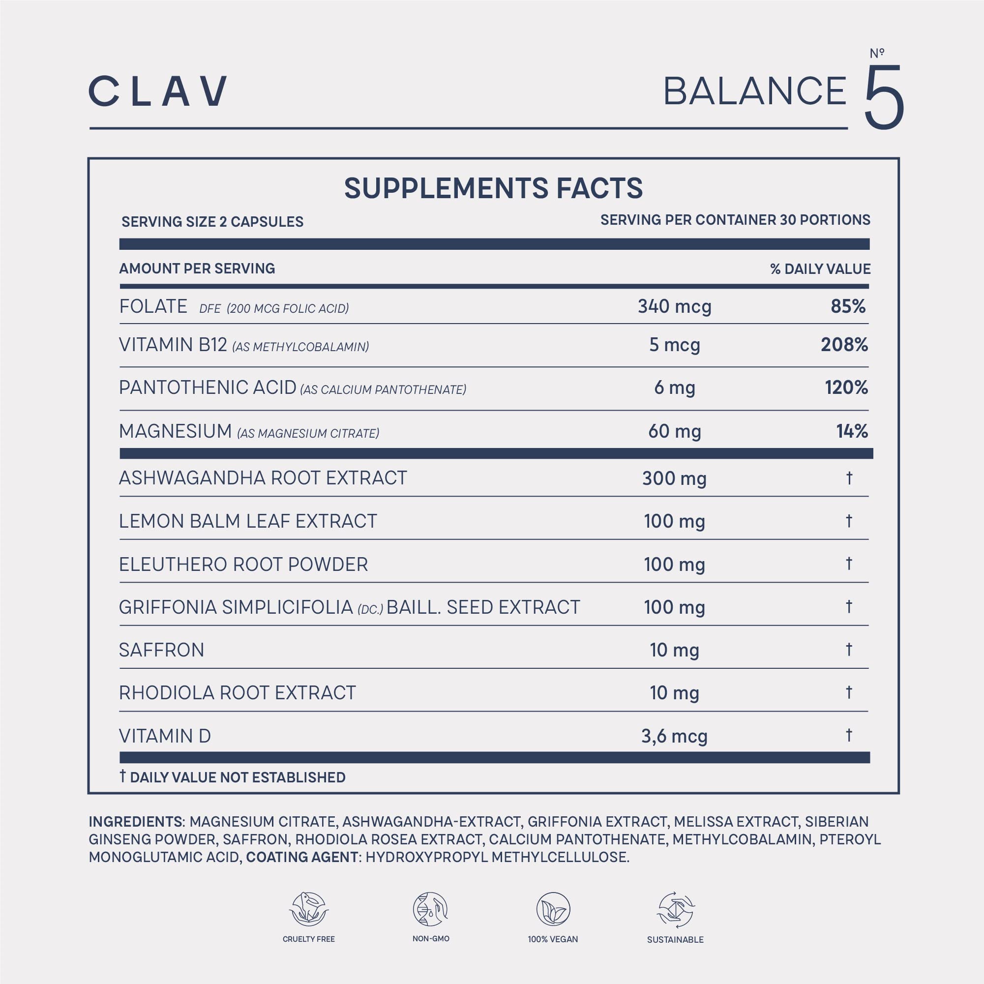 CLAV Rhodiola rosea plant visual signaling resilience support