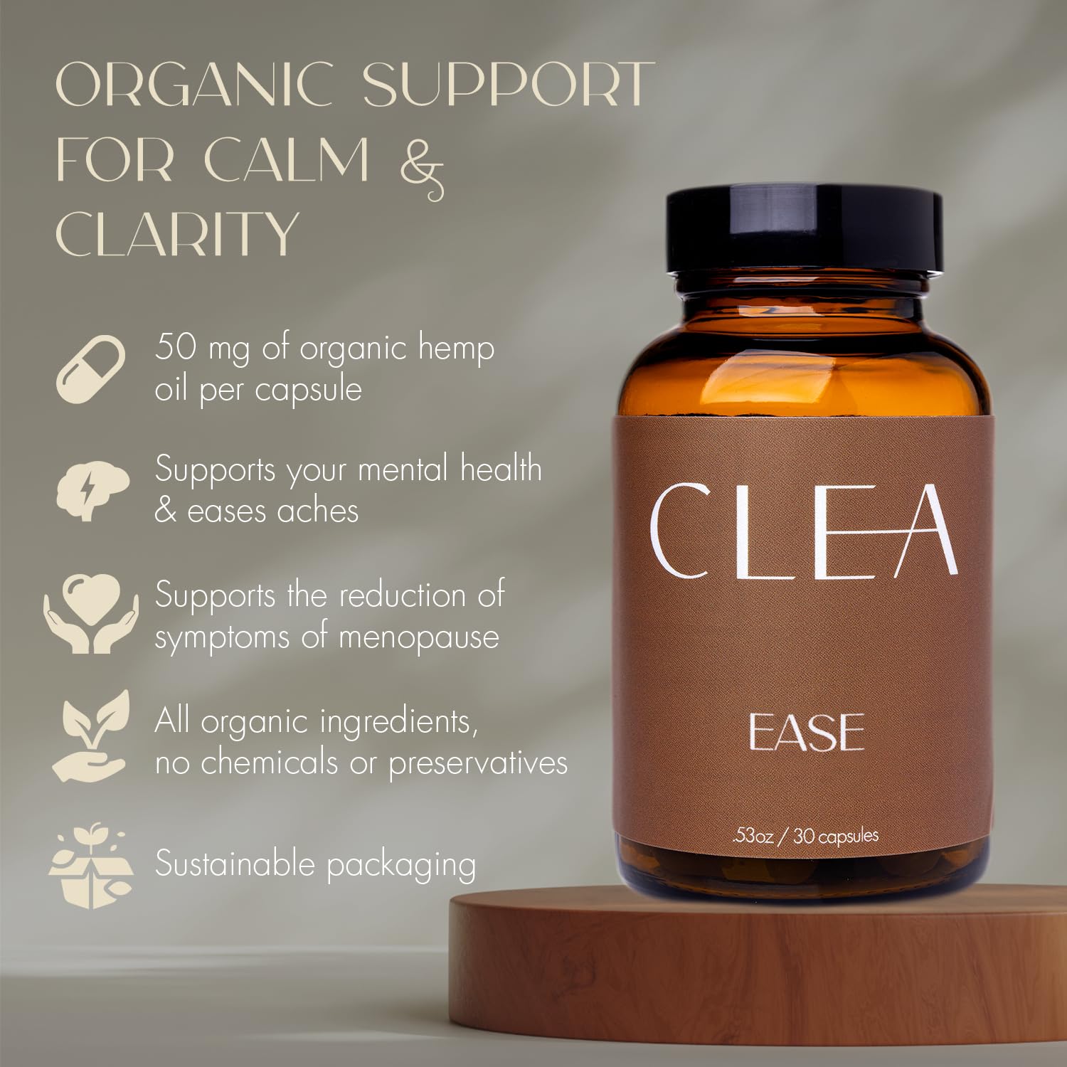 CLEA Midlife Ease packaging emphasizes eco-friendly materials and sustainable design.