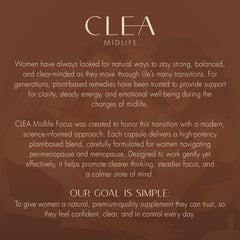GMP-certified production icon signaling quality for CLEA Midlife.