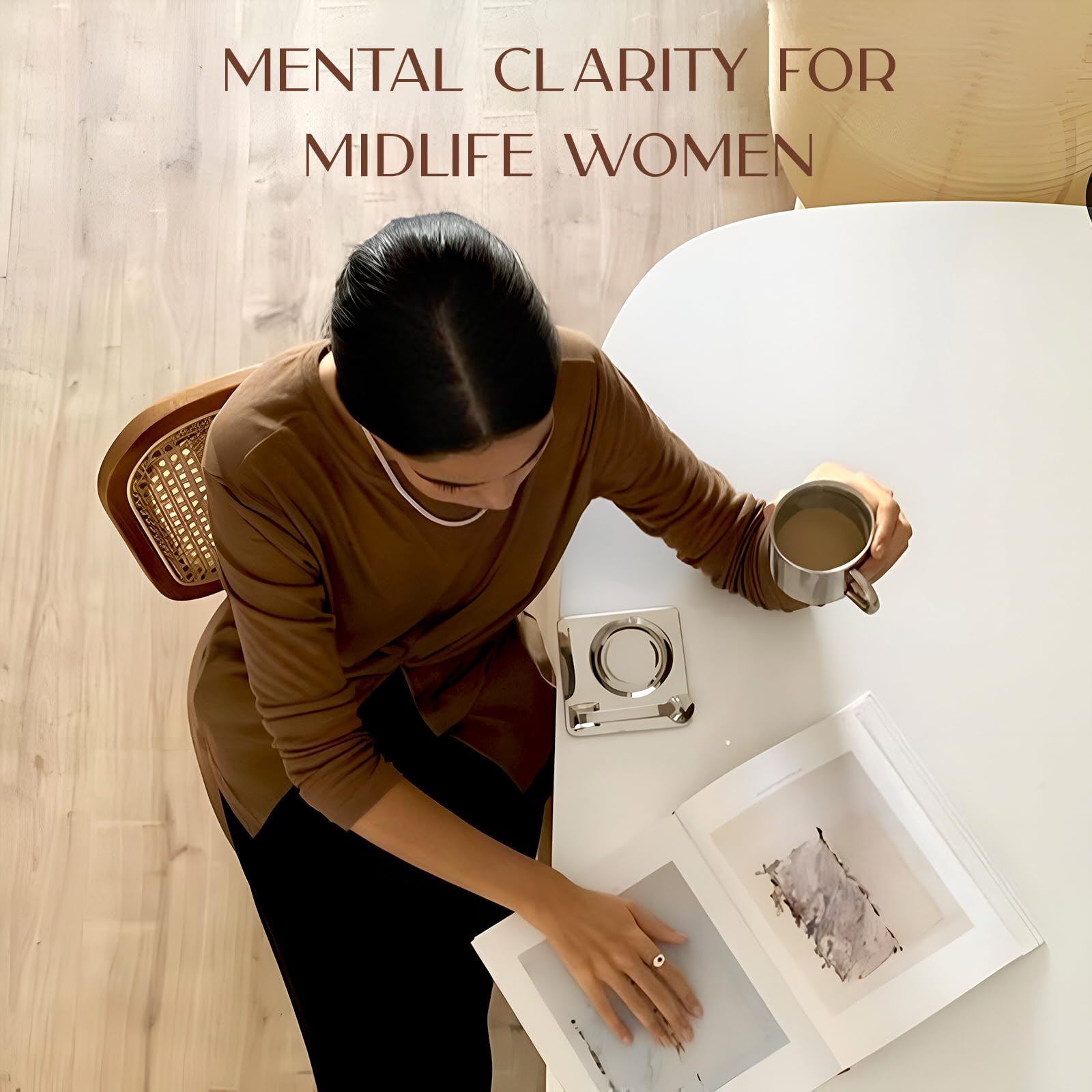 Graphic illustrating memory and focus support from CLEA Midlife Focus.