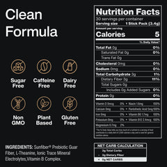 Mindful blend with L-theanine, magnesium and B vitamins supports focus and gut health.