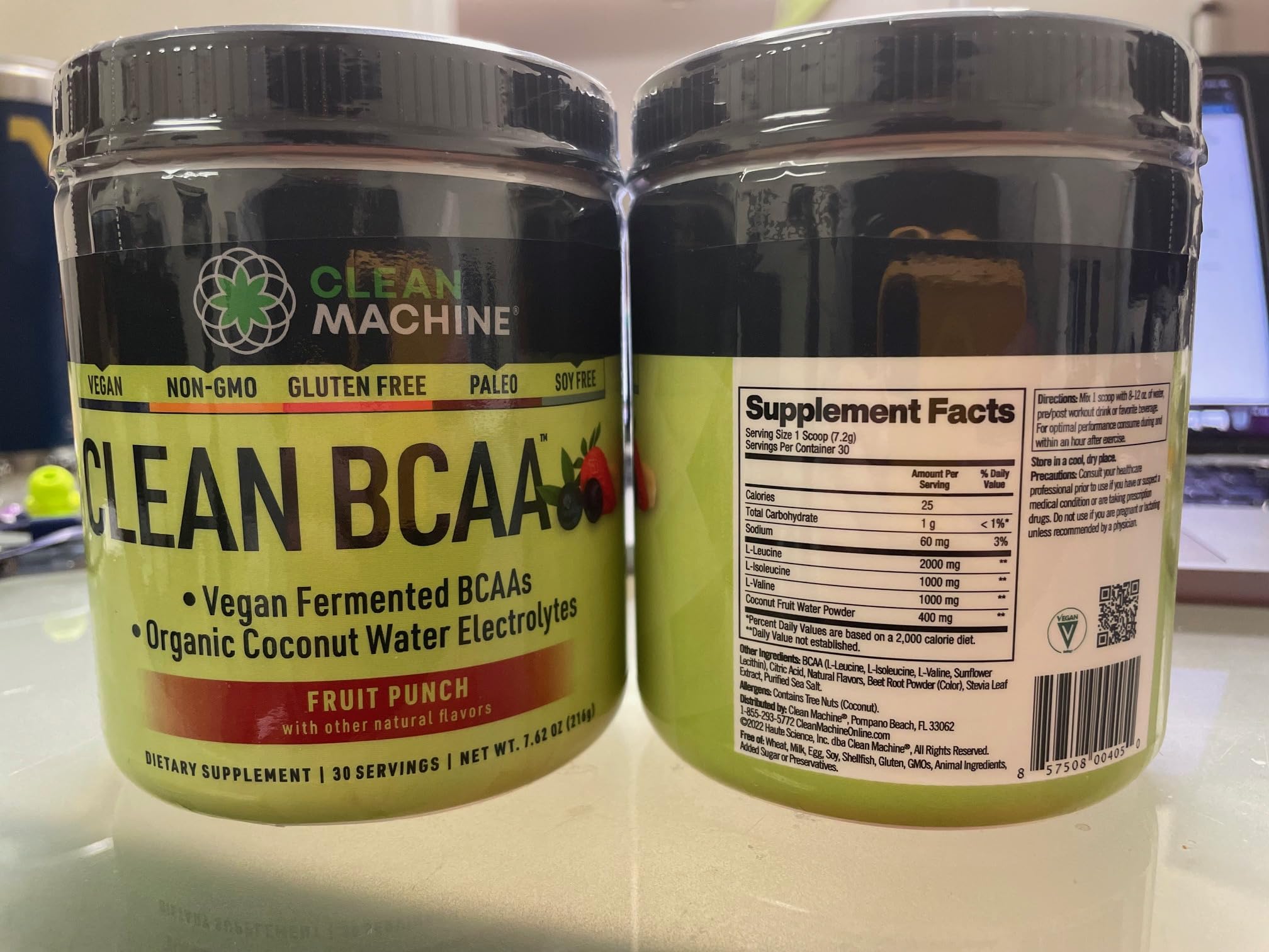 Clean Machine Fruit Punch flavor close-up emphasizing electrolyte blend.