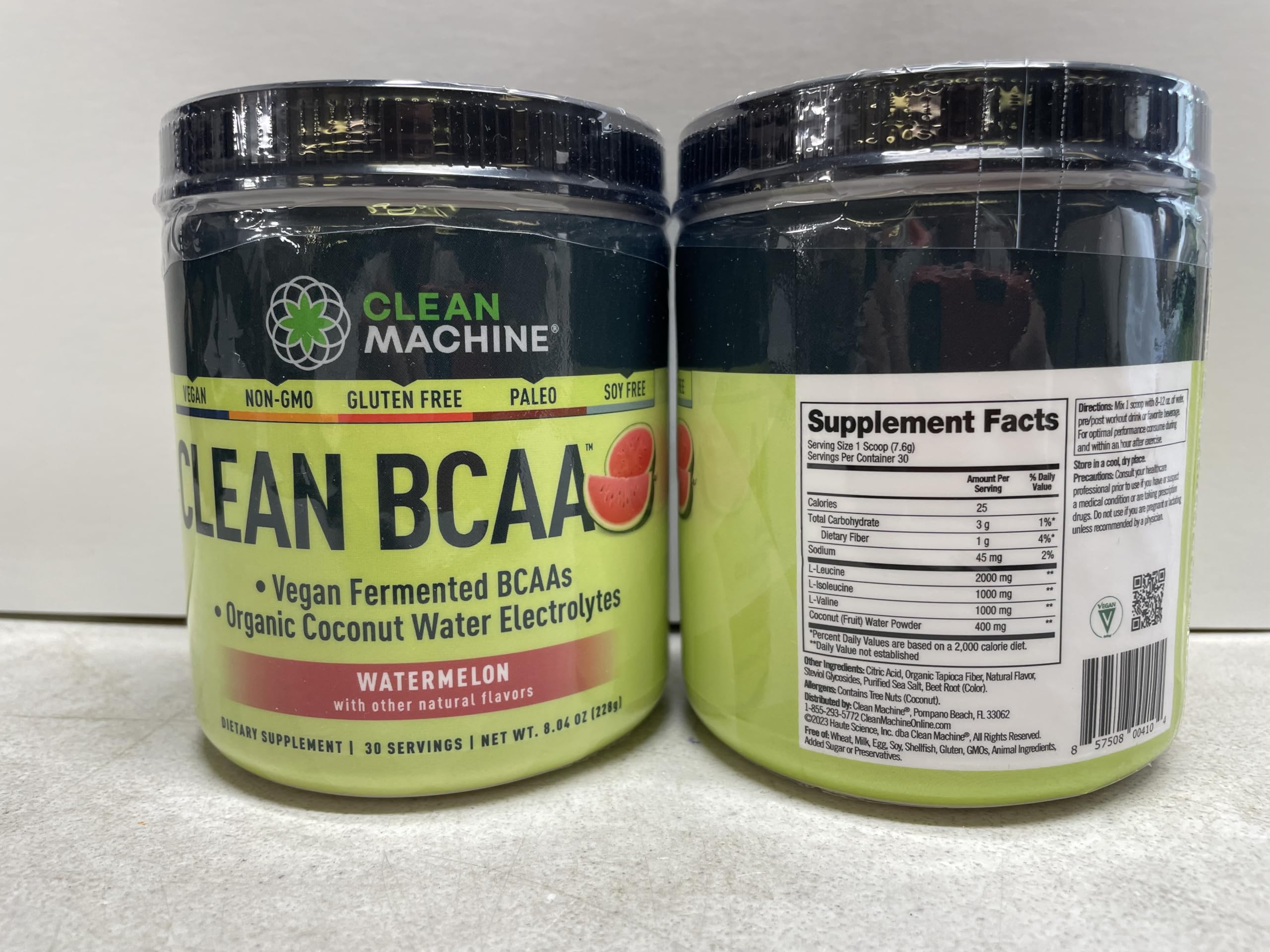 Clean Machine ingredient label shows 2:1:1 BCAA ratio