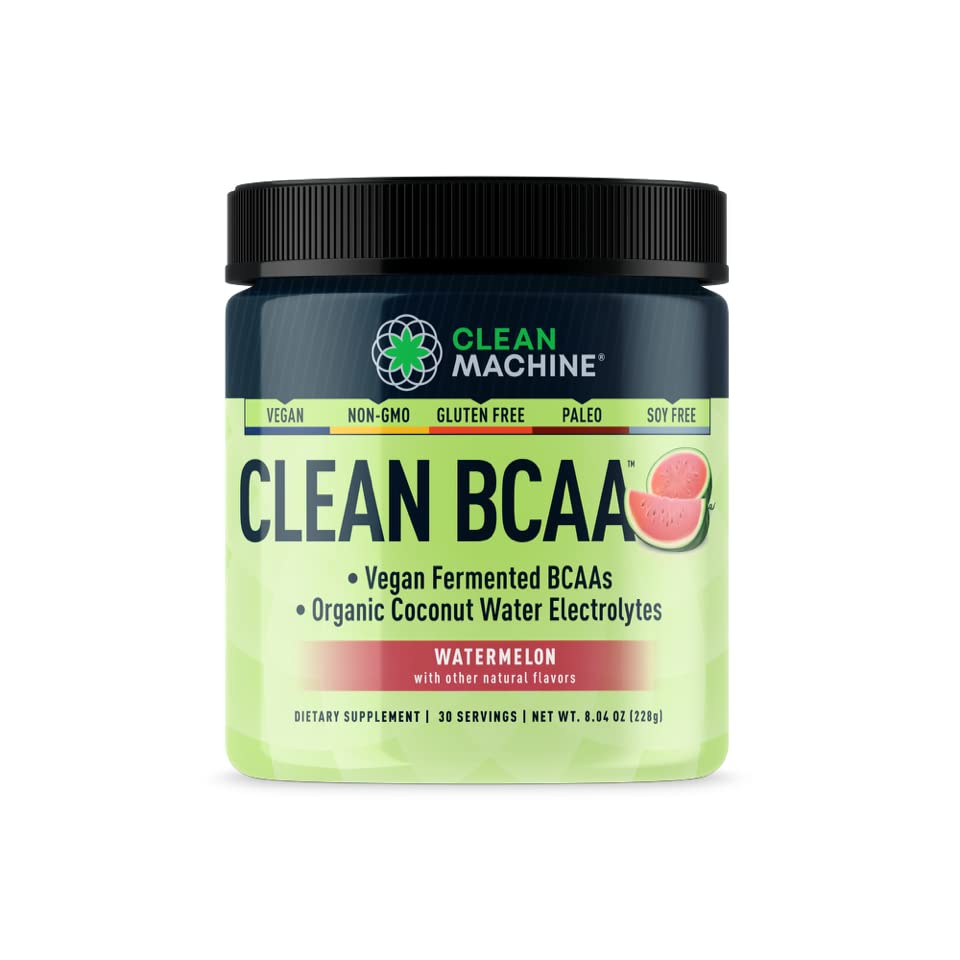 Clean Machine Watermelon BCAA tub for post-workout recovery