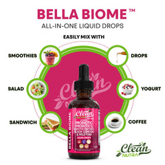 Clean Nutra Bella Biotics evening primrose oil for skin and balance.