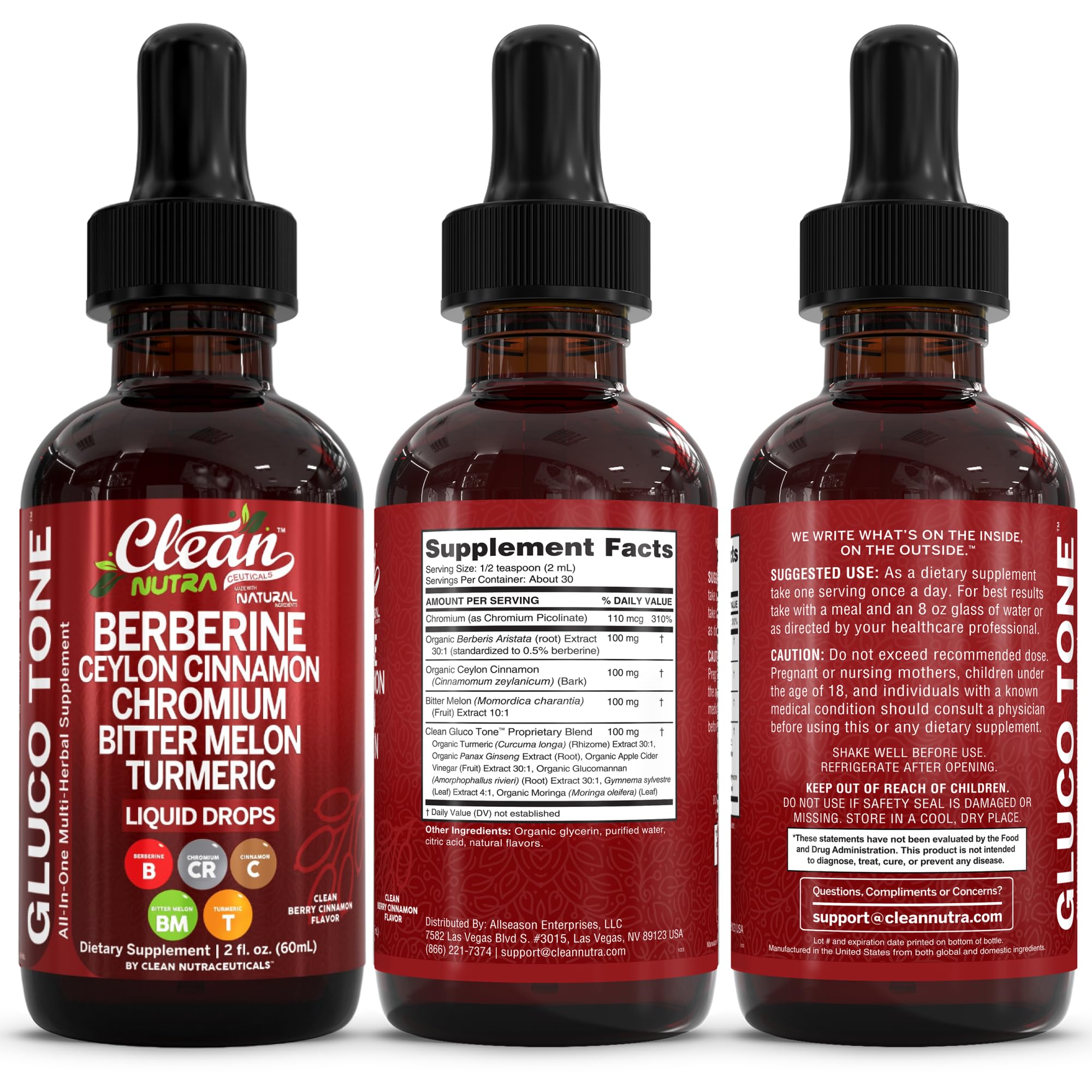 Clean Nutra Berberine all-in-one cinnamon blend with turmeric and moringa