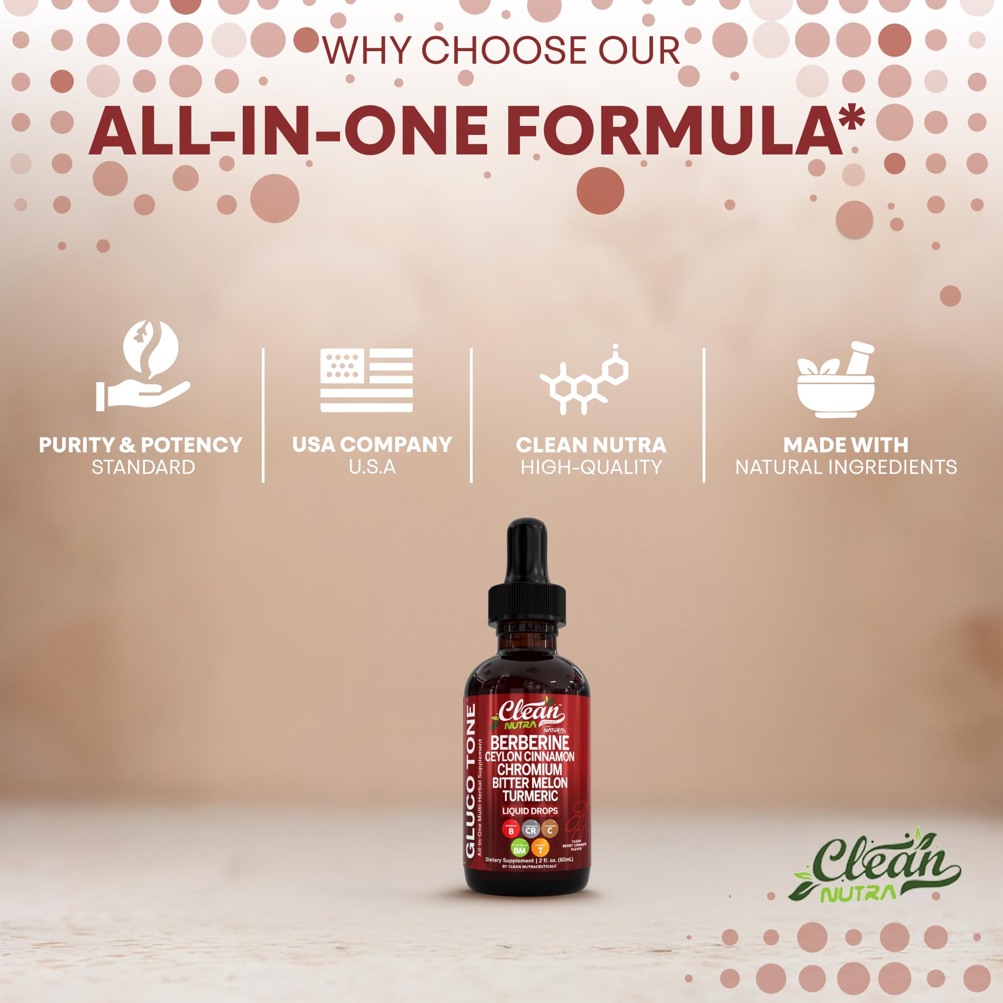 Clean Nutra Berberine gymnema sylvestre liquid emphasizes natural sweetness support