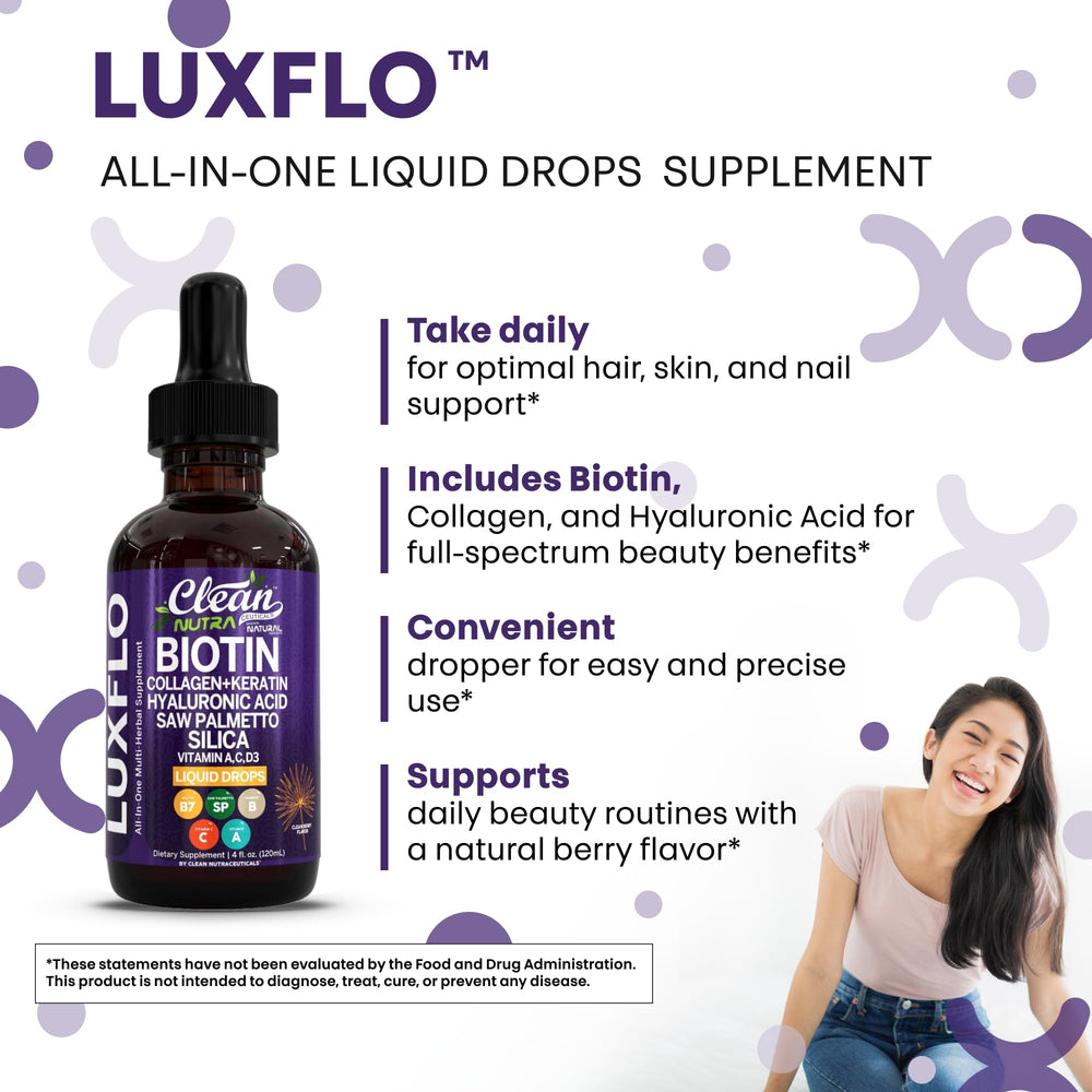 LuxGlo bottle with dropper highlighting quality packaging