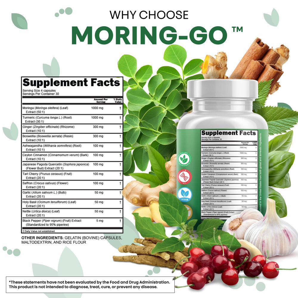 Moring-Go bottle on desk suggesting a daily routine.
