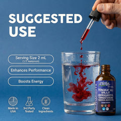 Clean Nutraceuticals Shilajit liquid drops bottle delivers trace minerals with vigor
