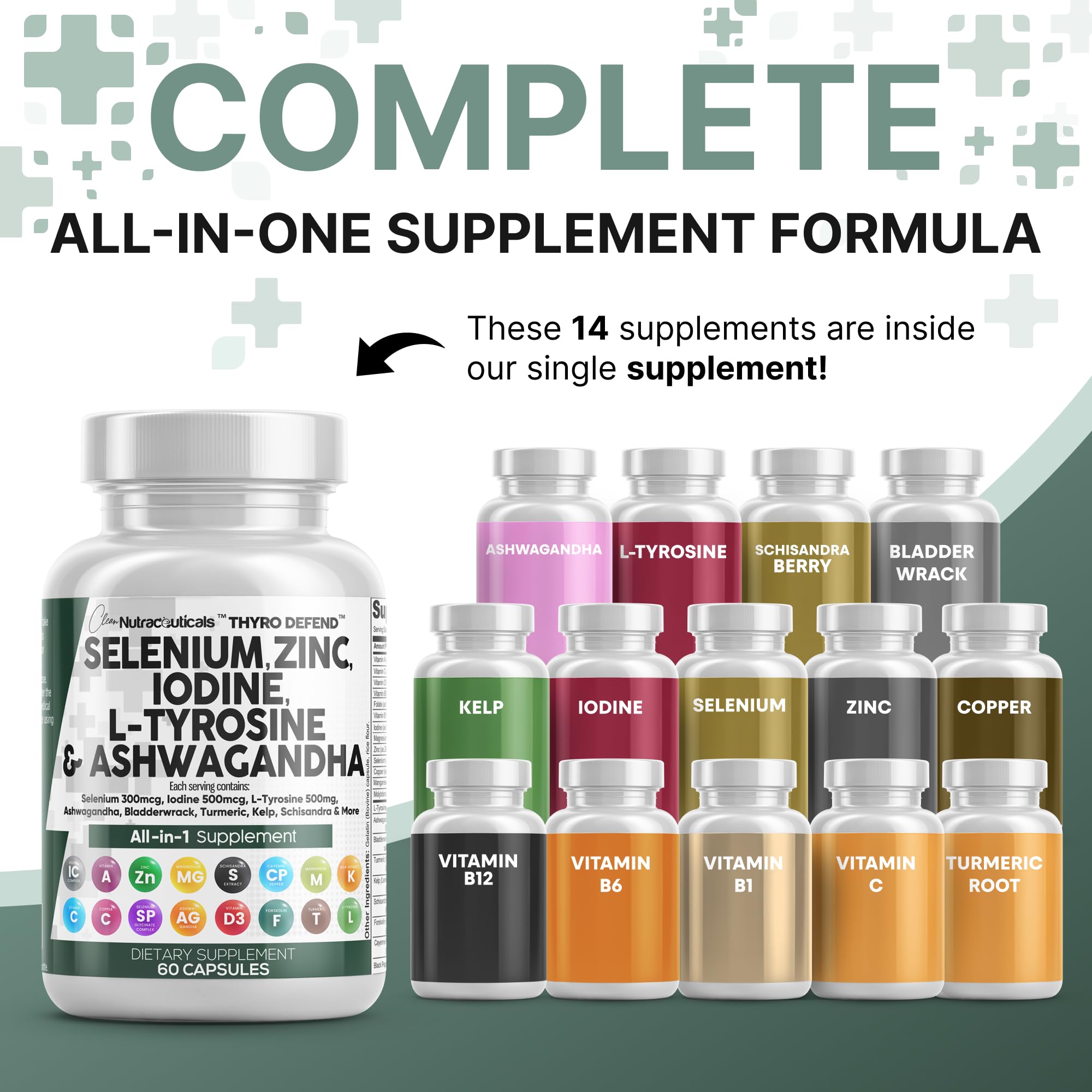 Close-up of Clean Nutra ThyroDefend capsules for convenient daily dose